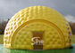 10m Dia. big yellow inflatable golf tent with custom logo N removable doors for outdoor golf sports