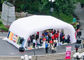 8x9m white trade show inflatable music tent with custom logo printed outside