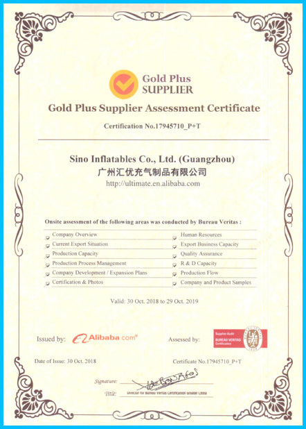 Çin Sino Inflatables Co., Ltd. (Guangzhou) Sertifikalar