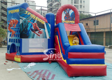 6x5m kids spiderman inflatable jumping castle with slide for sale price from Sino Inflatables